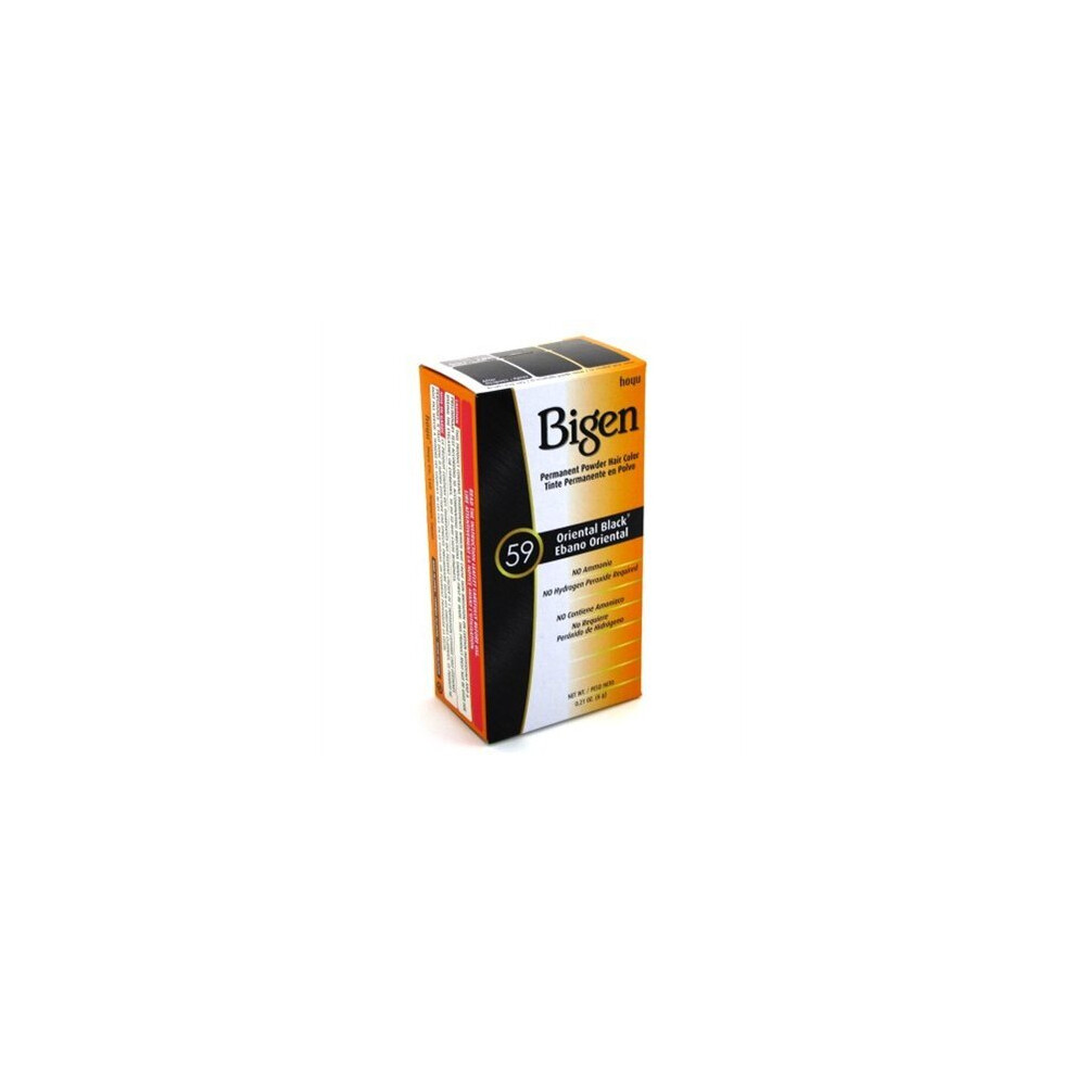 Bigen Permanent Powder Hair Color 59 Oriental Black 1 ea (Pack of 2)