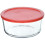 Pyrex Pyrex Στρογγυλό Σκεύος 7 Φλιτζανιών με Πλαστικό Καπάκι, Σε Συσκευασία 4, Κόκκινο 1
