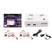 Retro-Bit Super Retro-Cade Plug and Play Game Console - Packed with Over 90 Popular Arcade and Console Titles (Red/White) - Not Machine Specific