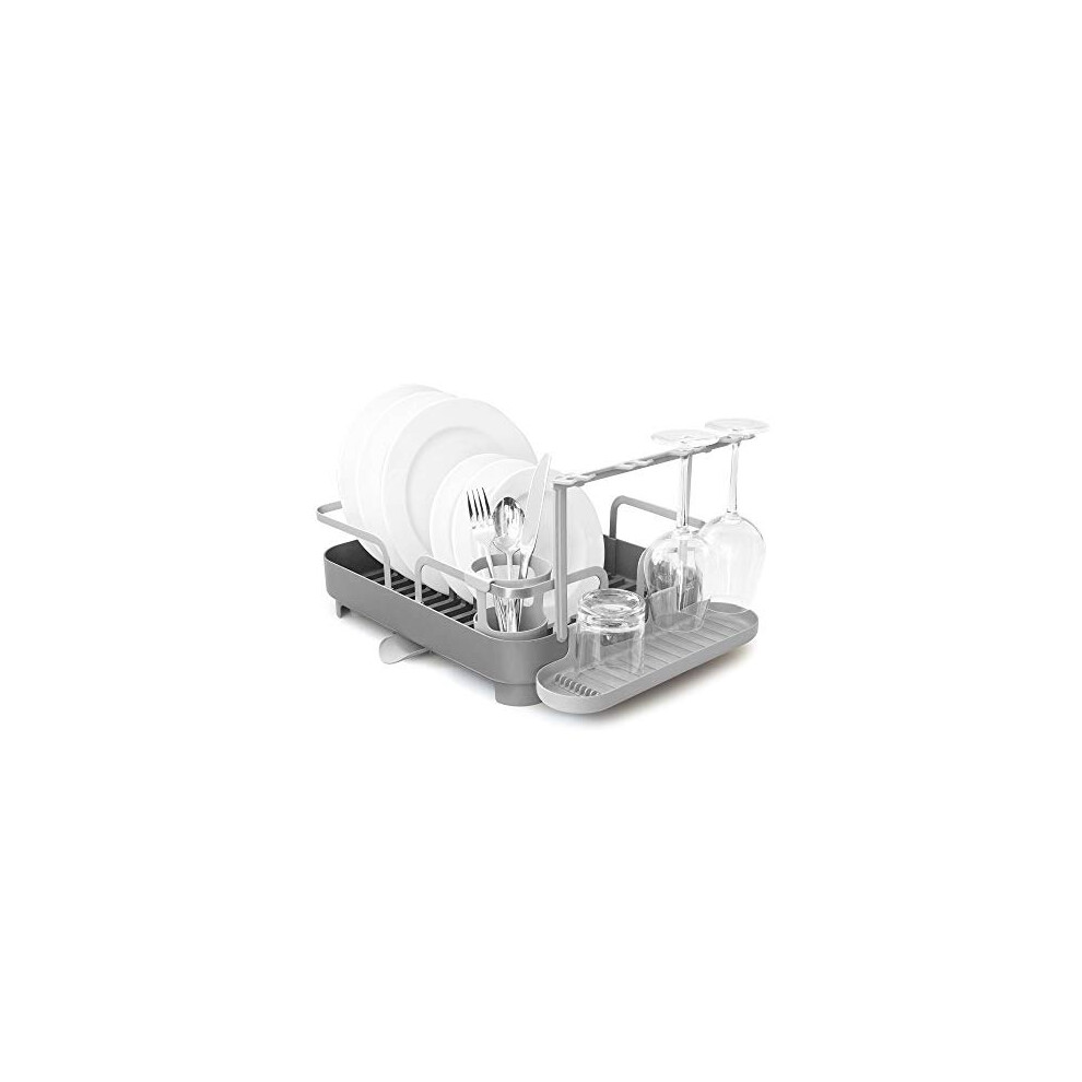 Photos - Drying Rack & Kitchen Organizer Umbra Holster Dish Rack- Molded Plastic Dish Drying Rack with Drainage Spout Charcoal