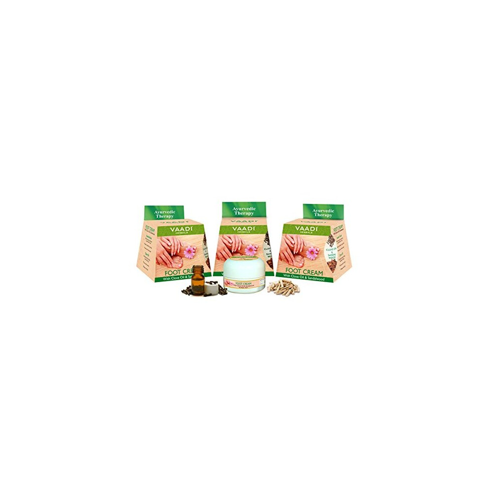 Vaadi Herbals Cream Foot Clove And Sandal Oil 30Gms X 3