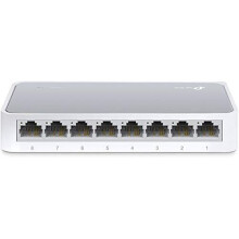 TP-Link 8 Port Fast Ethernet Switch Desktop Ethernet Splitter Ethernet Hub Plug and Play Fanless Quite Unmanaged (TL-SF1008D)