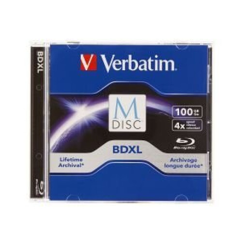 Verbatim 1PK M-DISc BDXL 100gB 4X Jc BRANDED