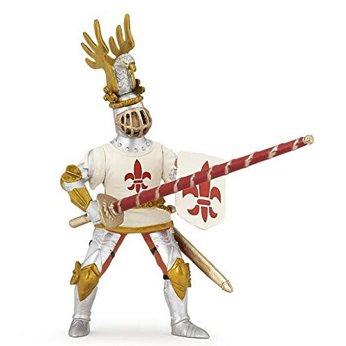 Papo White Fleur De LYS Ridder Figuur Multicolor