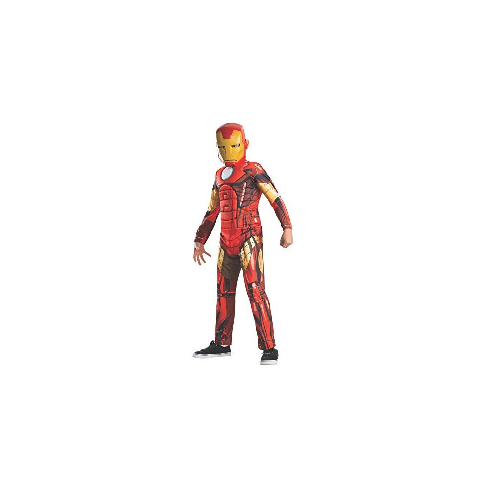 Rubies Marvel Universe classic collection Avengers Assemble Deluxe Muscle-chest Iron Man costume, Medium