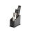 JACKCUBE Design 4-Compartment Black Leather Remote Control Organizer - Media Storage Box MK292A 1