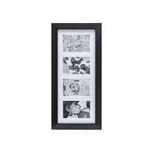 Malden 4x6 4Opening Collage Matted Picture Frame Displays Four Black