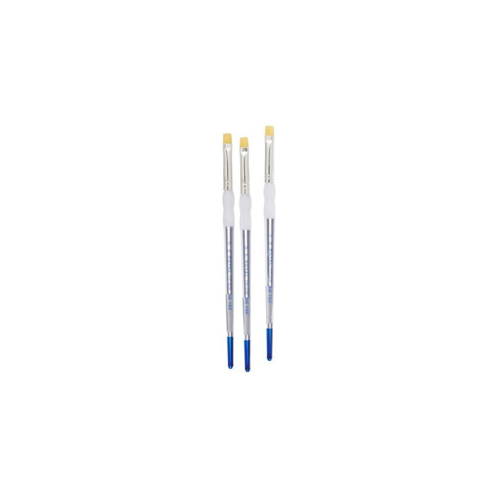 Royal Brush Sg155-8 Royal & Langnickel Soft-Grip Short Shader Paintbrush, Gold Taklon, Size 8 090672026545