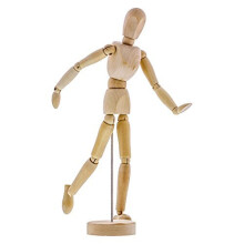 US Art Supply Manichino Artista in Legno 12" Articolato con Base e Corpo Flessibile - Ottimo per Disegnare la Figura Umana (12" Maschio)