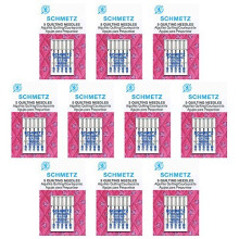 50 Schmetz Quilting Sewing Machine Needles - Assorted sizes - Box of 10 cards
