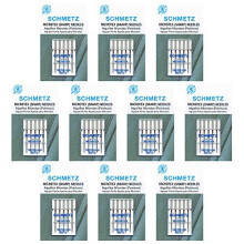 50 Schmetz Microtex Sewing Machine Needles - size 80/12 - Box of 10 cards