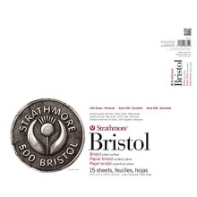 Strathmore (580-92 500 Series Bristol 2-Ply Plate Surface 14"x17" 15 Sheets
