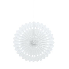 16" White Tissue Paper Fan Decoration