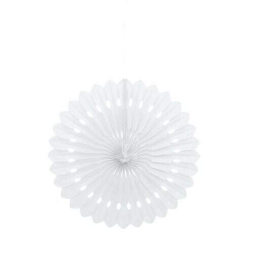 16" White Tissue Paper Fan Decoration