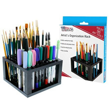 Suporte de Plástico para Lápis e Pincéis U.S. Art Supply com 96 Furos - Organizador de Mesa