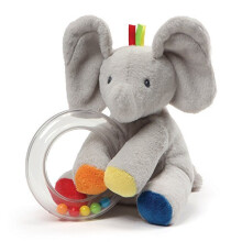 Baby GUND Flappy the Elephant Stuffed Animal Rattle Plush Toy 5" - Plush Soft Toy
