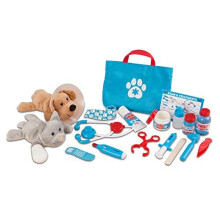 Melissa & Doug Examine & Treat Pet Vet Play Set - The Original (24 Pieces, great gift for girls and Boys - Kids Toy Best for 3, 4, 5 Year Olds and Up)