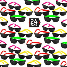 24 csomag, 80-as vek stlus neon party napszemvegek szrakoztat ajndkok party-kedvezmnyek parti jtkok Goody Bag Favors