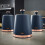 Tower 3pc Tower Cavaletto Storage Canisters Set - Midnight Blue 2