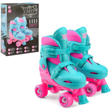 Xootz Kids Quad Skates, Pink/Blue S (9-12)