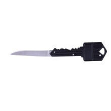 (Black) Mini Key Knife Letter Camp Outdoor Keyring Ring Keychain Fold Open Opener Pocket Package Survive gadget Multi Tool Blade Box kit