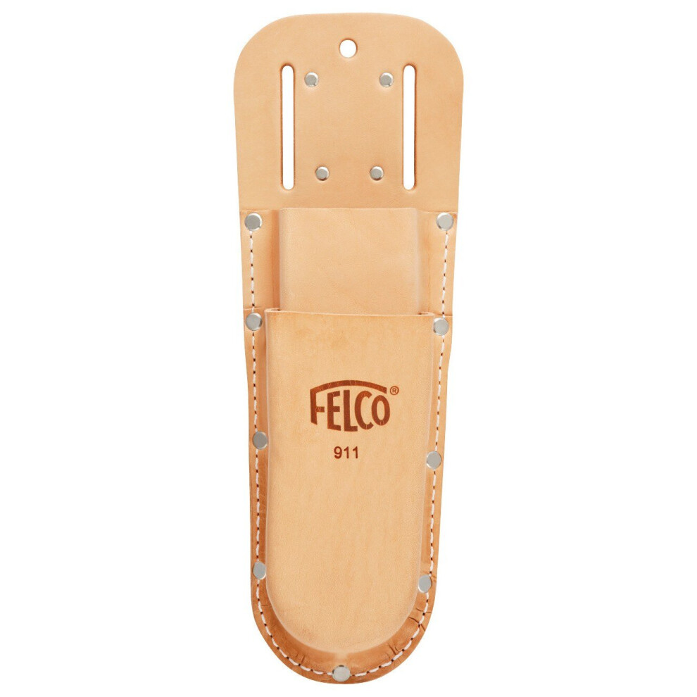 Felco 911 double pocket leather holster for saw and secateurs with Loop and clip