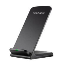 (BLACK) Wireless Charger USB Fast Charging Dock Stand