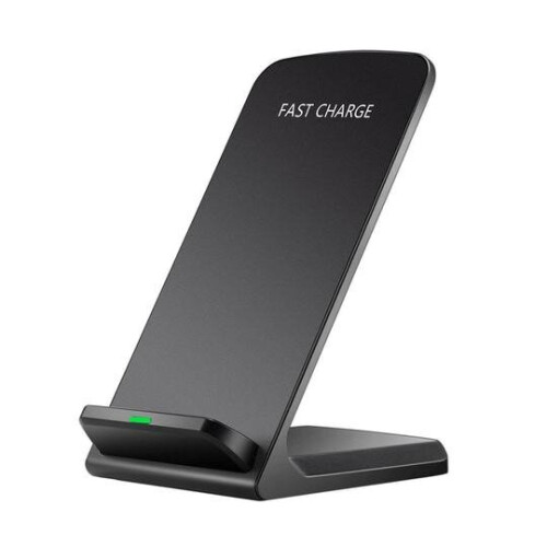 (BLACK) Wireless Charger USB Fast Charging Dock Stand