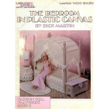 Fashion Dolls Bedroom Plastic Canvas Cross Stitch Chart - Barbie Etc