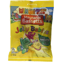 Maynards Bassetts Jelly Babies 12x165g (1.98kg) Bulk Sweets - Free From Artificial Colours | SW-MaynardsJellyBabies-12x165g