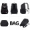(Black) Unisex Waterproof Rucksack With USB Charging Port 3