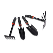 4 Pack Garden Hand Tool Garden Trowels Shovels Cultivator Hoe Rake Set