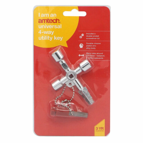 Universal Utility Key Multi Functional Screwdriver Adaptor Radiator Key Utility Boxes Amtech S4602 1