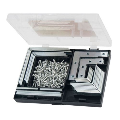 180pc Bracket Repair Kit Set Assorted Brackets and Screws Amtech 1