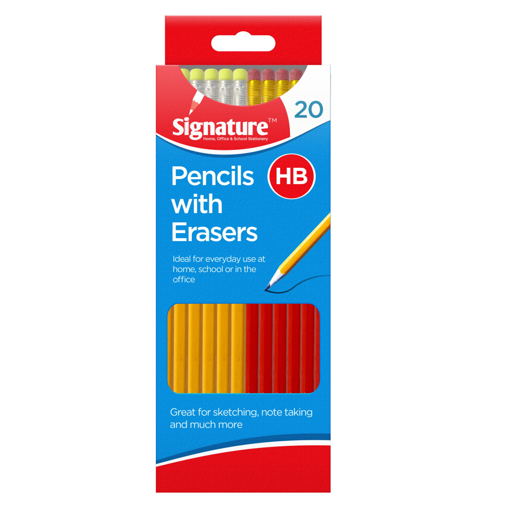 (20pk) HB Pencils With Erasers | Smooth Writing