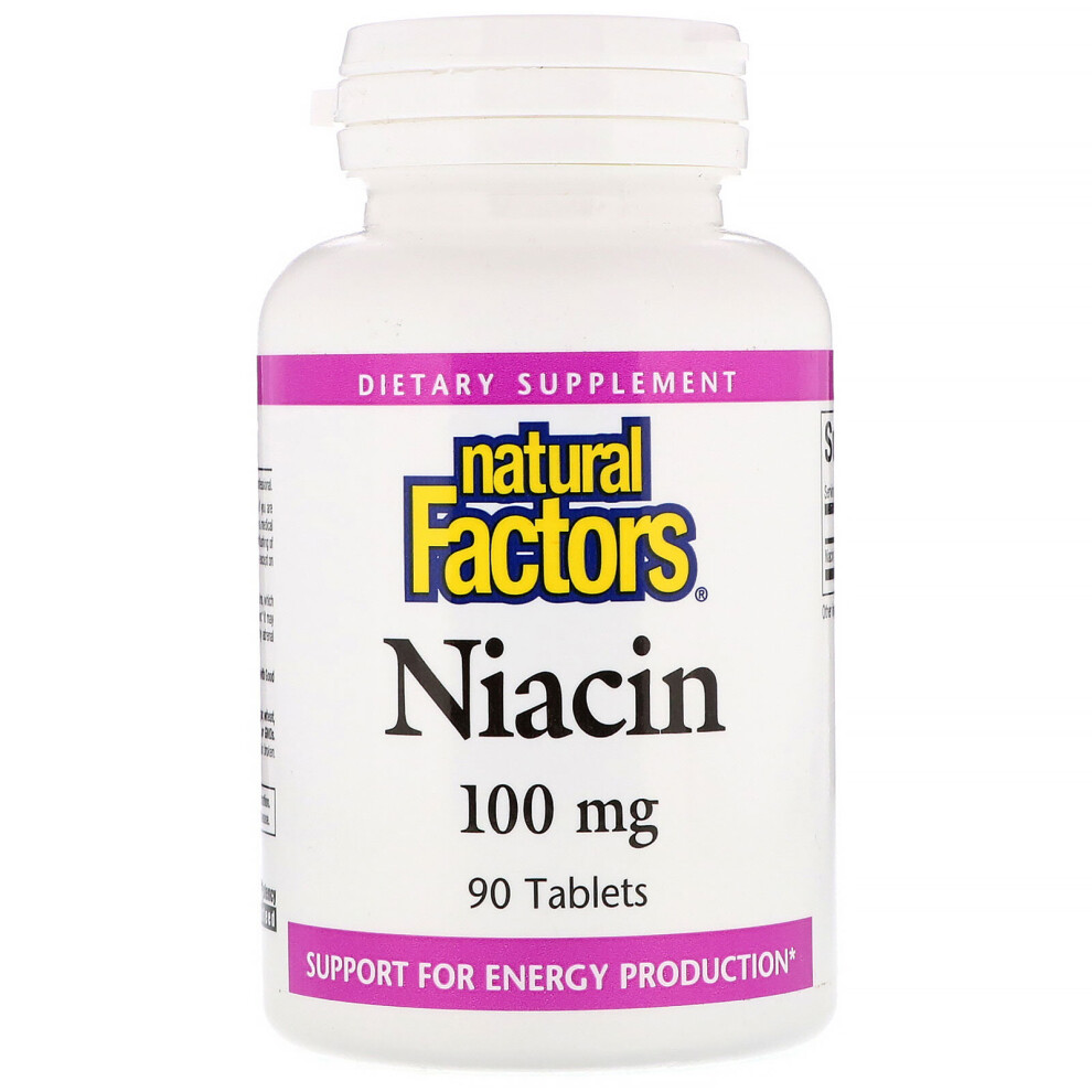 Natural Factors , Niacin, 100 Mg, 90 Tablets