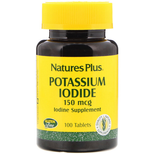 NaturesPlus, Jod, Kaliumjodid, 150 mcg, 100 Tabletten