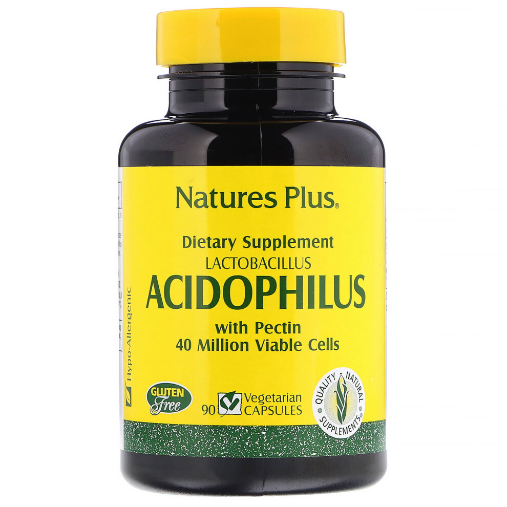 Nature's Plus , Acidophilus, Lactobacillus, 90 Vegetarian Capsules