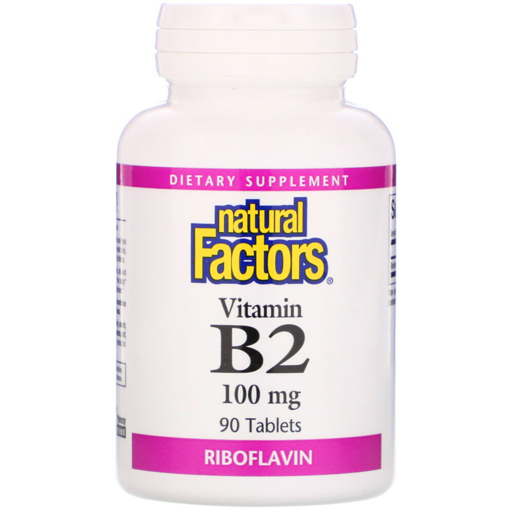Natural Factors , Vitamin B2, Riboflavin, 100 Mg, 90 Tablets