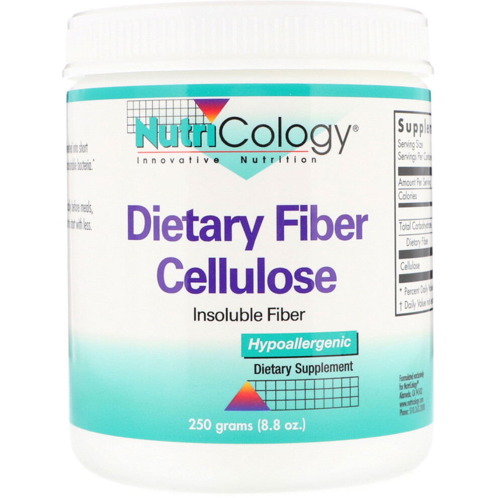 Nutricology , Dietary Fiber Cellulose Powder, 8.8 Oz (250 G)
