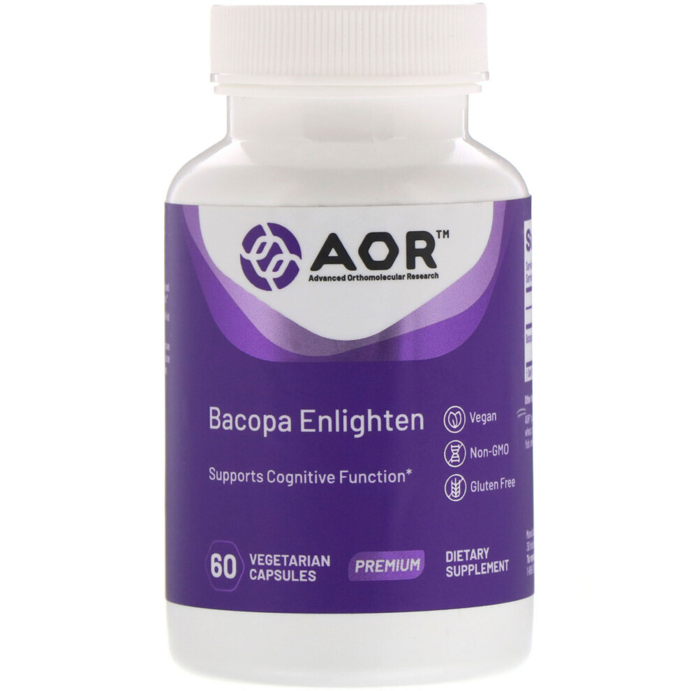 Advanced Orthomolecular Research Aor , Bacopa Enlighten, 60 Vegetarian Capsules