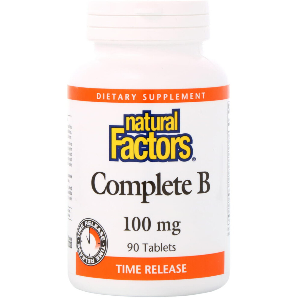 Natural Factors , Complete B, 100 Mg, 90 Tablets