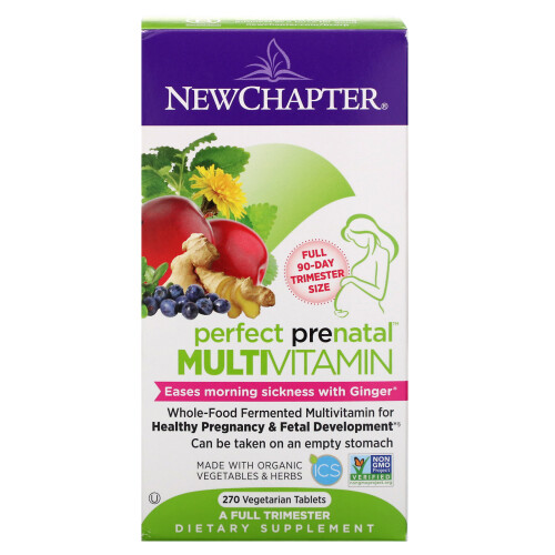 New Chapter, Perfect Prenatal Multivitamin, 270 Vegetarian Tablets