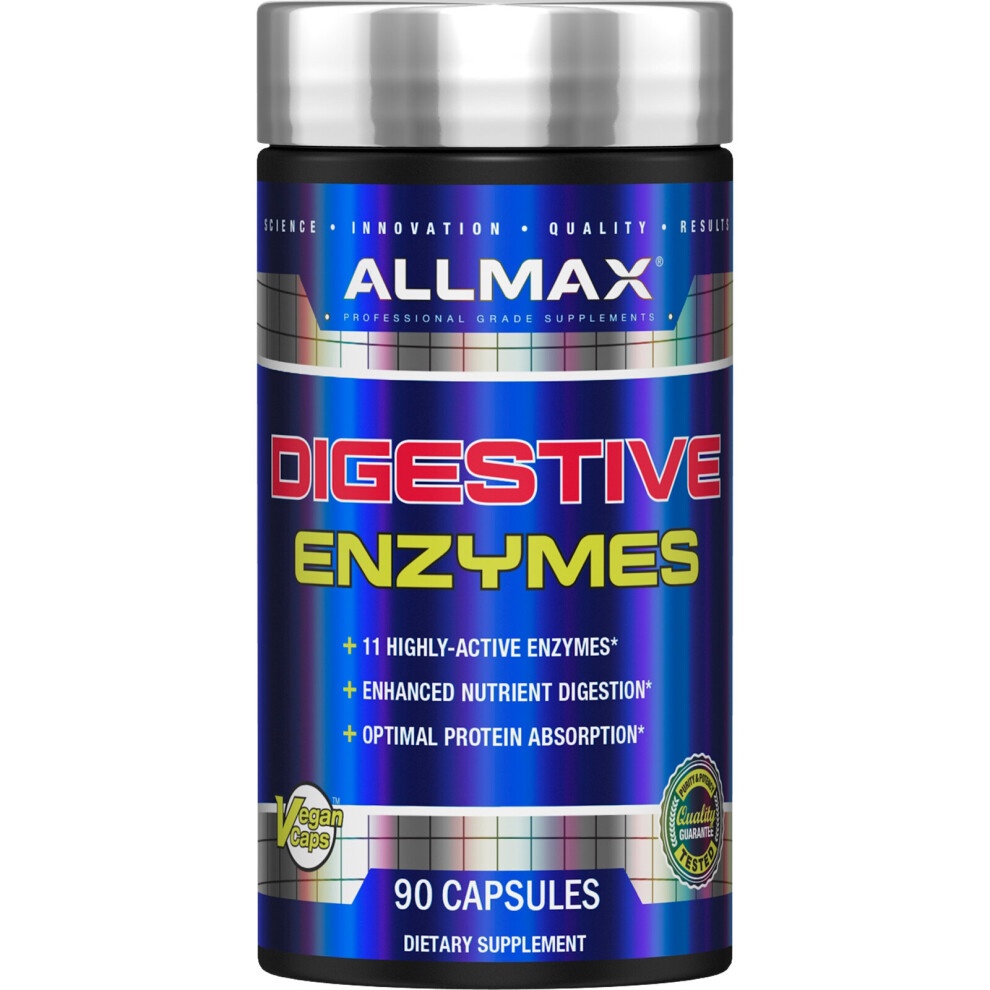 ALLMAX Nutrition, Digestive Enzymes + Protein Optimizer, 90 Capsules