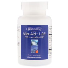 Allergy Research Group, Aller-Aid‚Ñ L-92Æ avec L. Acidophilus L-92Æ, 60 Capsules Végétariennes