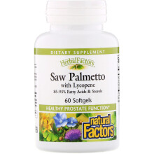 Natural Factors, HerbalFactors, Sägepalme mit Lycopin, 60 Weichkapseln