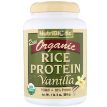 NutriBiotic, Protéine de Riz Biologique Crue, Vanille, 1 lb (600 g)