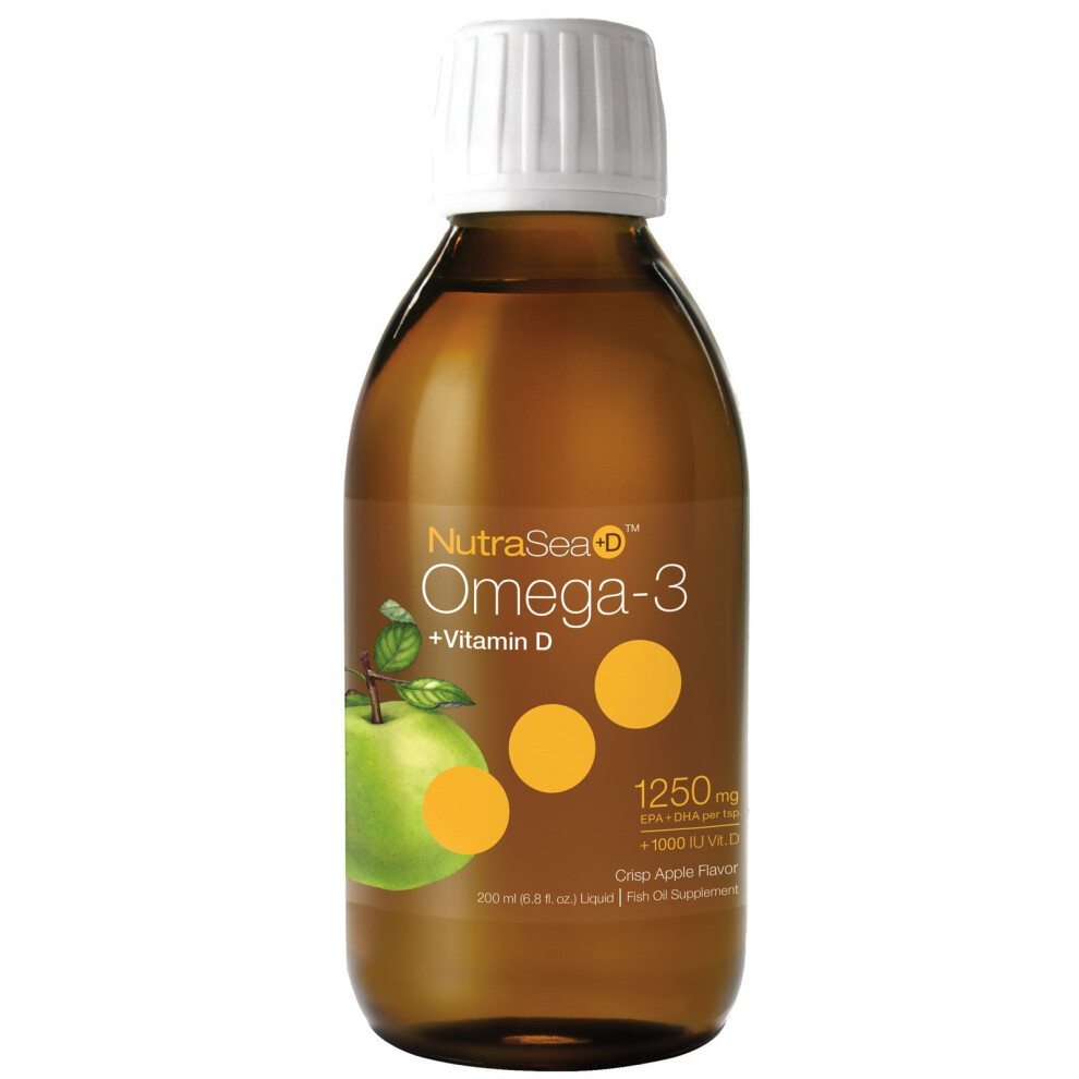 Ascenta , Nutrasea + D, Omega-3 + Vitamin D, Crisp Apple Flavor, 6.8 Fl Oz (200 Ml) Liquid