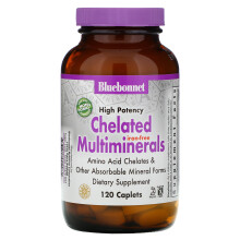 Bluebonnet Nutrition, Multiminéraux Chélatés, Sans Fer, 120 Comprimés