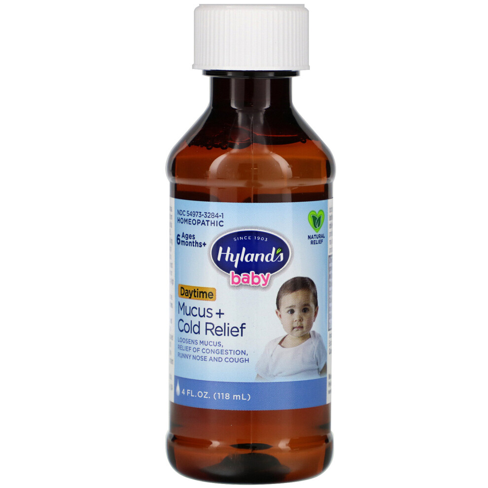 Hyland's , Baby, Mucus + Cold Relief, Daytime, Ages 6 Months +, 4 Fl Oz (118 Ml)